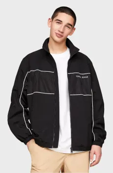 Мужская черная ветровка TJM ESSENTIAL PIPING J Черный XL Tommy Jeans DM0DM18694