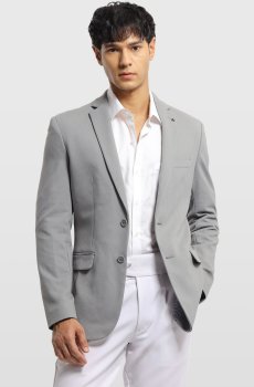 Arrow Self Design Notched Lapel Single-Breasted Slim Fit Formal Blazers