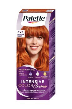 Стойкая крем-краска для волос Palette Интенсивный цвет, 7-77 Насыщенный медный, 110 мл