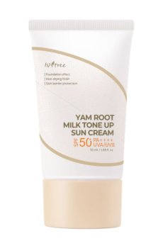 Солнцезащитный крем для лица IsNtree Yam Root Milk Tone Up Sun Cream, SPF 50+ PA++++, с тональным действием, 50 мл