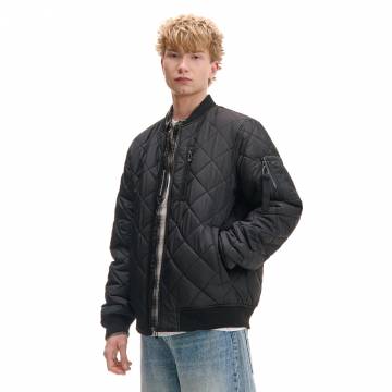 Cropp - Стьобаний бомбер - чорний Cropp - Стьобаний бомбер - чорний