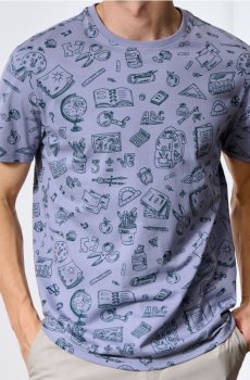 MEN`S T-SHIRT - Фіолетовий