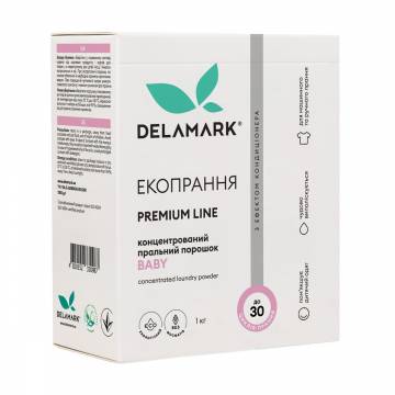 Концентрированный стиральный порошок Delamark Premium Line Baby с эффектом кондиционера, до 30 стирок, 1 кг Концентрированный стиральный порошок Delamark Premium Line Baby с эффектом кондиционера, до 30 стирок, 1 кг