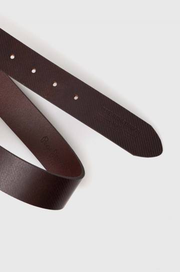 Кожаный ремень Pepe Jeans WADE BELT мужской цвет коричневый PM021025 Кожаный ремень Pepe Jeans WADE BELT мужской цвет коричневый PM021025