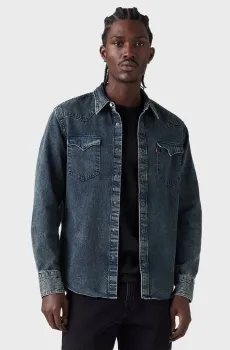 Мужская синяя джинсовая рубашка Синий XL Levi’s® 85744;0132