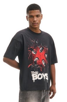 Cropp - Чорна футболка з принтом The Boys - чорний