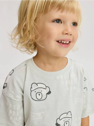 Reserved - Футболка з принтом - світло-сірий - 119FO-09X