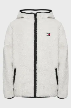 Мужская белая куртка TJM REG BADGE TEDDY ZIP TRU EXT Белый M Tommy Jeans DM0DM19224