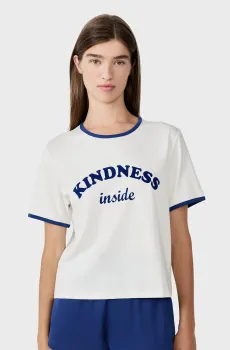 Женская белая футболка DINESS Белый M Etam 6555192