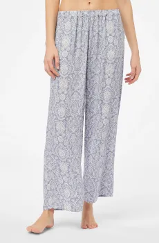 Женские голубые брюки с узором BANIA Голубой L Etam 6537652