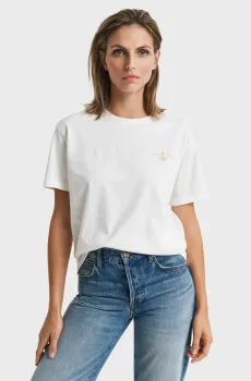 Женская белая футболка ANCHOR Белый M Gant 4200573