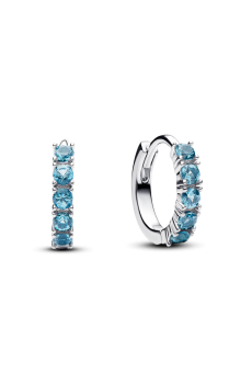 Сережки "Блакитні маленькі хупи"