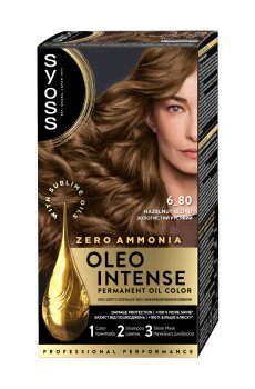 Безаммиачная стойкая краска для волос SYOSS Oleo Intense с маслом-активатором 6-80 Золотистый русый, 115 мл