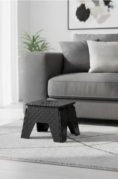 Складана підставка для ніг - чорний