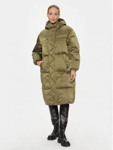 Tommy Jeans Пуховик Satin DW0DW16587 Зелений Relaxed Fit Tommy Jeans Пуховик Satin DW0DW16587 Зелений Relaxed Fit