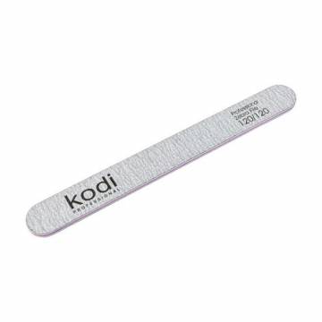 Пилка для ногтей Kodi Professional 134, 120/120 грит, прямая, светло-серая, 178*19*4 мм Пилка для ногтей Kodi Professional 134, 120/120 грит, прямая, светло-серая, 178*19*4 мм