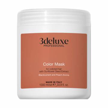 Маска 3DeLuXe Color Mask для окрашенных волос, с экстрактом семян подсолнечника, 1 л Маска 3DeLuXe Color Mask для окрашенных волос, с экстрактом семян подсолнечника, 1 л