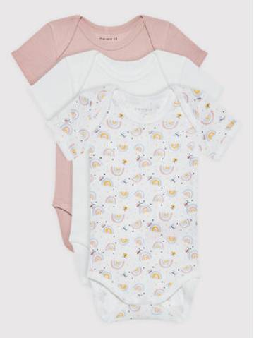 NAME IT Набір 3 пар дитячих боді 13198643 Кольоровий Regular Fit NAME IT Набір 3 пар дитячих боді 13198643 Кольоровий Regular Fit