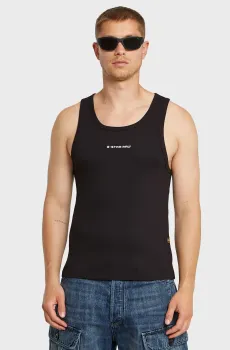 Мужская черная майка Rib Черный S G-Star RAW D26444,5268