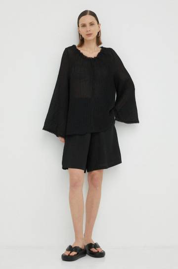 Блузка By Malene Birger женская цвет чёрный однотонная Блузка By Malene Birger женская цвет чёрный однотонная