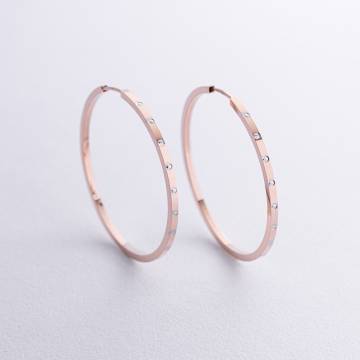 Серьги - кольца в красном золоте с07411 Серьги - кольца в красном золоте с07411