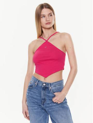 Tommy Jeans Топ Party DW0DW14888 Рожевий Regular Fit Tommy Jeans Топ Party DW0DW14888 Рожевий Regular Fit