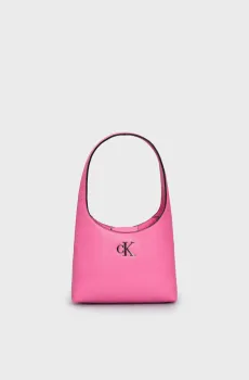 Женская розовая сумка MINIMAL MONOGRAM SHOULDER BAG Розовый ONESIZE Calvin Klein K60K610843