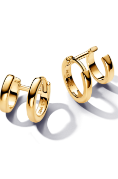 Сережки хупи подвійні