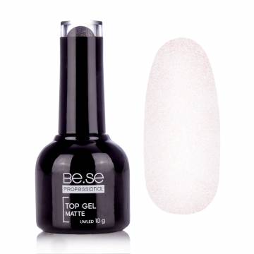 Матовый топ для гель-лака с шимером Be.Se Professional Top Gel Coat Matte 05, 10 г Матовый топ для гель-лака с шимером Be.Se Professional Top Gel Coat Matte 05, 10 г