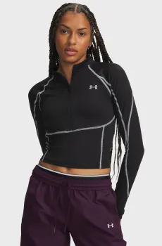 Женская черная спортивная кофта ColdGear Elite 1/2 Zip Черный XS Under Armour 6015174-008