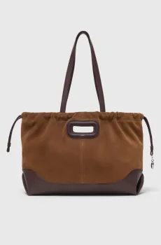 Женская рыжая замшевая сумка M Рыжий ONESIZE MAJE MFASA01353_Camel-Brown