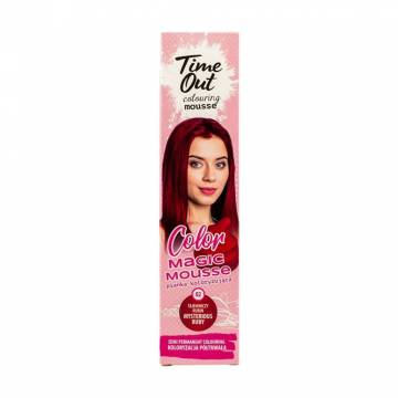 Оттеночный мусс для волос Time Out Color Magic Mousse 02 Mysterious Ruby, 75 мл Оттеночный мусс для волос Time Out Color Magic Mousse 02 Mysterious Ruby, 75 мл