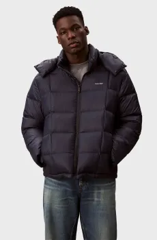 Мужской темно-синий пуховик NYLON QUILTED DETACHABLE Синий L Calvin Klein LV04RD508G