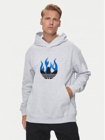 adidas Світшот Flames Logo IS2947 Сірий Regular Fit adidas Світшот Flames Logo IS2947 Сірий Regular Fit