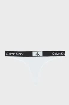 Женские белые трусики от купальника THONG Белый S Calvin Klein KW0KW02258