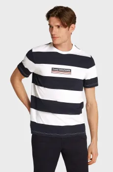Мужская футболка в полоску HILFIGER BOX STRIPE Разноцветный M Tommy Hilfiger MW0MW37437