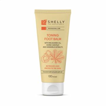 Тонизирующий бальзам для ног Shelly Toning Foot Balm с маслом макадамии, экстрактом конского каштана и гамамелиса, 100 мл. Тонизирующий бальзам для ног Shelly Toning Foot Balm с маслом макадамии, экстрактом конского каштана и гамамелиса, 100 мл.
