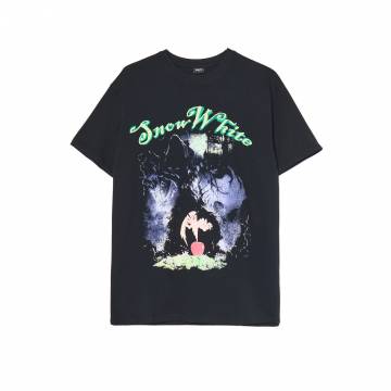 Cropp - Чорна футболка з принтом Snow White - чорний Cropp - Чорна футболка з принтом Snow White - чорний