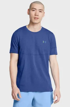 Мужская синяя футболка UA Vanish Elite Seamless SS Синий M Under Armour 1376781-432