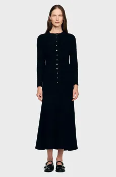 Женское черное платье Черный 34 Sandro SFPRO04522_Black