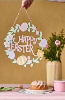 Великодня підвісна прикраса з написом «Happy Easter» - різнобарвний
