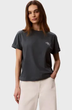 Женская темно-зеленая футболка SS BOXY LEFT CHEST Зеленый XS Calvin Klein Jeans LV047G826G