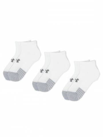 Under Armour Набір 3 пар низьких шкарпеток unisex Heatgear Lo Cut Sock 1346753-100 Білий Under Armour Набір 3 пар низьких шкарпеток unisex Heatgear Lo Cut Sock 1346753-100 Білий