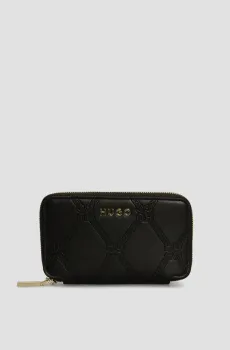 Женский черный кошелек с узором Черный ONESIZE HUGO 50535930;001