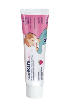 Детская зубная паста Kin Fluor Infantil Anticaries Toothpaste со вкусом клубники, 100 мл