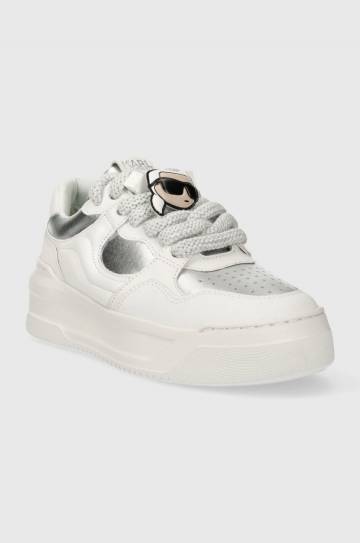Кожаные кроссовки Karl Lagerfeld KREW MAX цвет белый KL63324 Кожаные кроссовки Karl Lagerfeld KREW MAX цвет белый KL63324