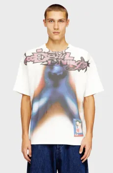 Мужская белая футболка MAGLIETTA Белый L Diesel A20945 0PLAT