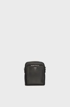 Мужская черная сумка Черный ONESIZE Guess HMMISAP4260