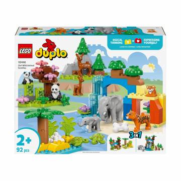 Конструктор LEGO Duplo Town Семейства диких животных 3-в-1, 92 детали, от 2 лет (10446)