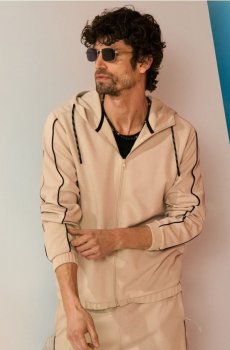 Худі на блискавці - бежевий